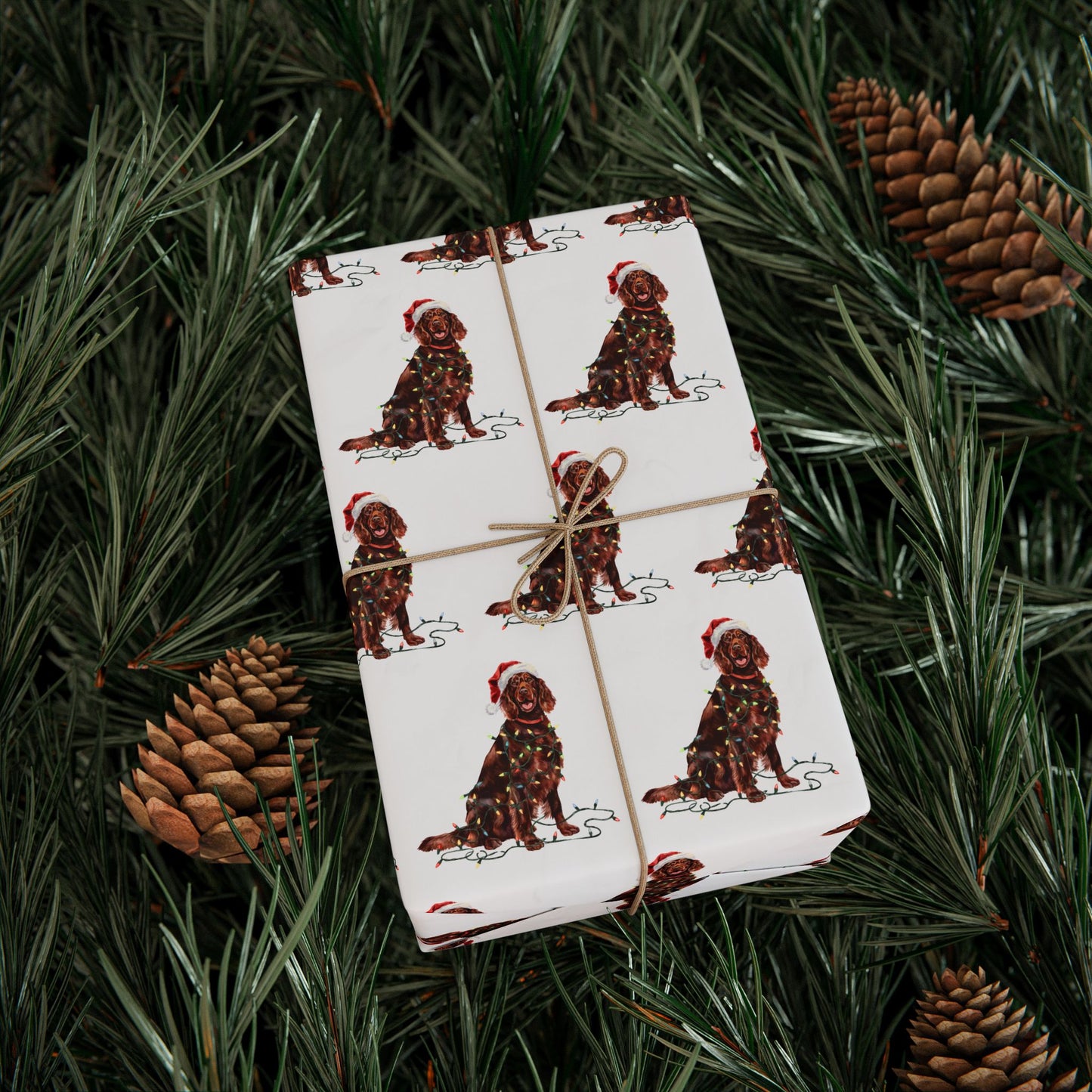 Irish Setter Christmas Lights Wrapping Paper