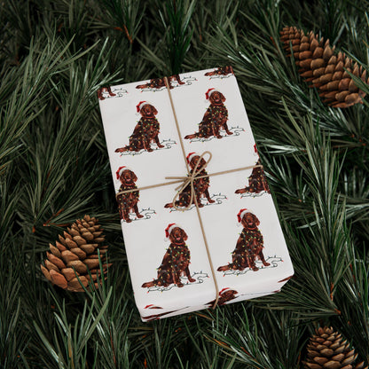 Irish Setter Christmas Lights Wrapping Paper