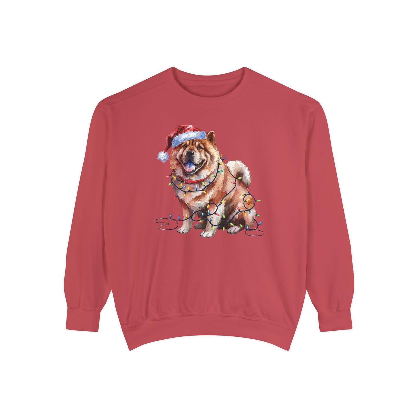 Christmas Chow Sweatshirt, Christmas Lights Dog Sweatshirt, Christmas Dog, Chow Mom Sweatshirt, Gift for Dog Lover, Chow