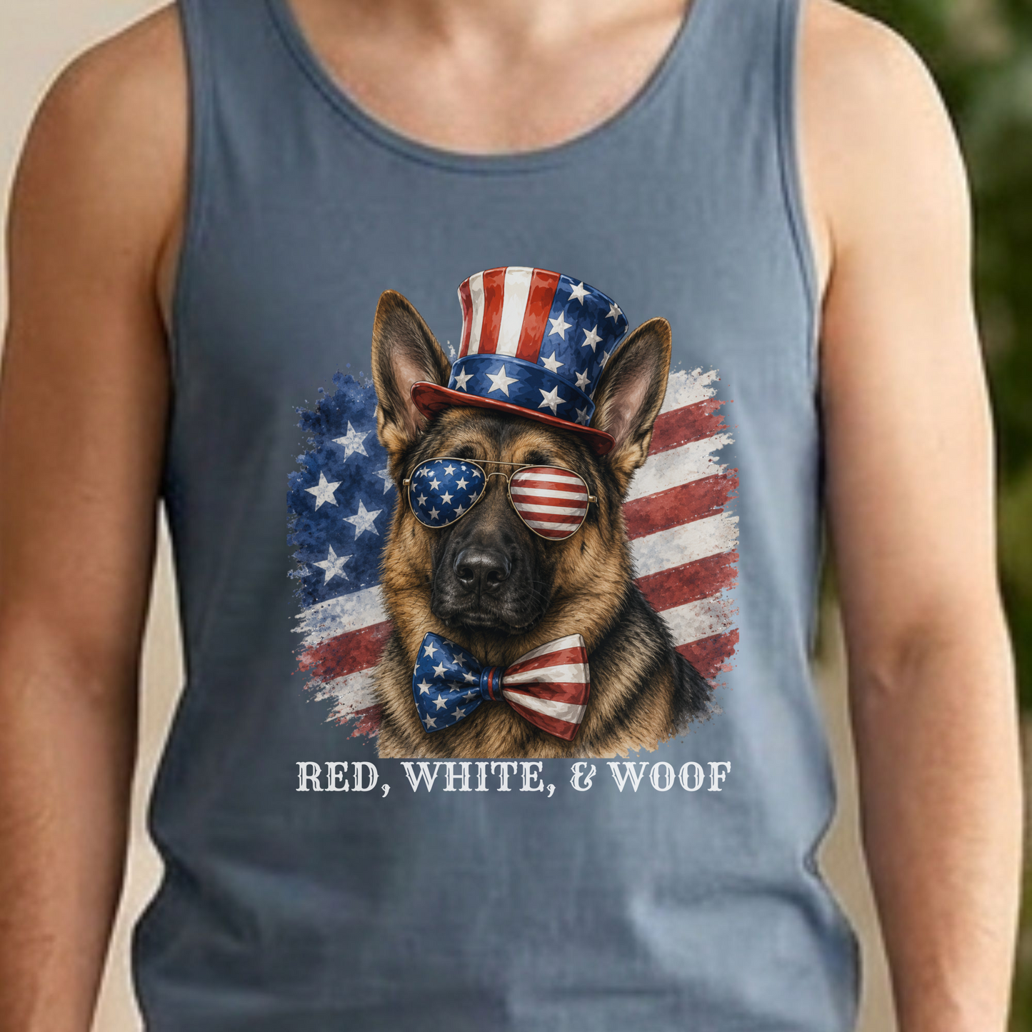Patriotic German Shepherd Tank Top