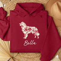 Load image into Gallery viewer, Custom Dog Breed T-Shirt with Name, Personalized Pet Lover Gift, Red Floral Toile Silhouette Dog Tee, Dog Mom Shirt
