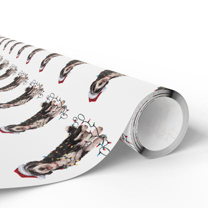 Labradoodle Christmas Lights Wrapping Paper