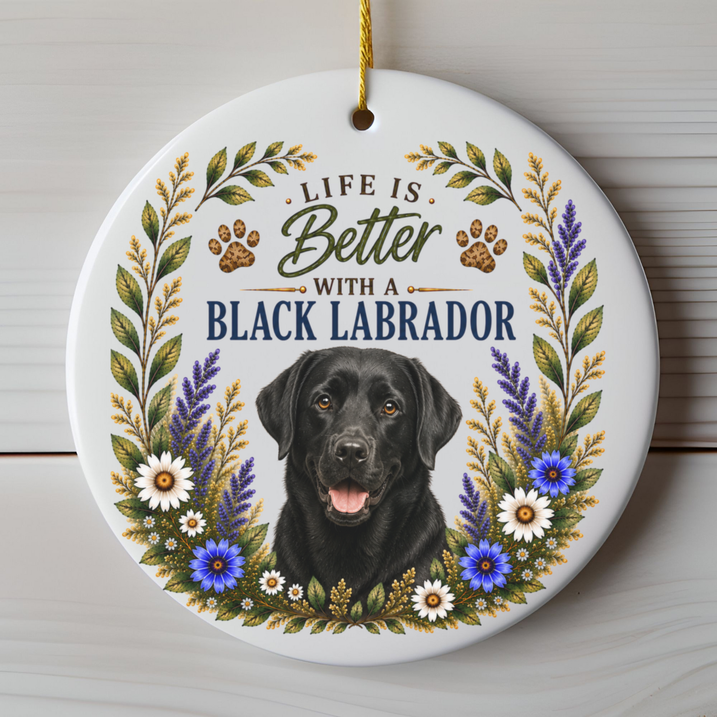 Black Lab Ornament, Labrador Retriever Gift, Black Lab Mom Gift, Dog Lover Keepsake