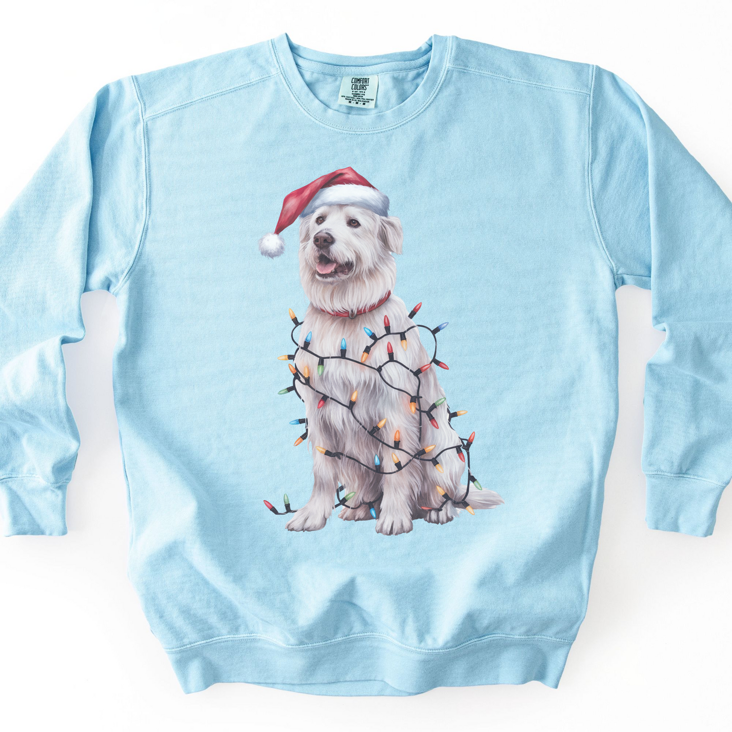 Kuvasz Christmas Lights Dog Sweatshirt