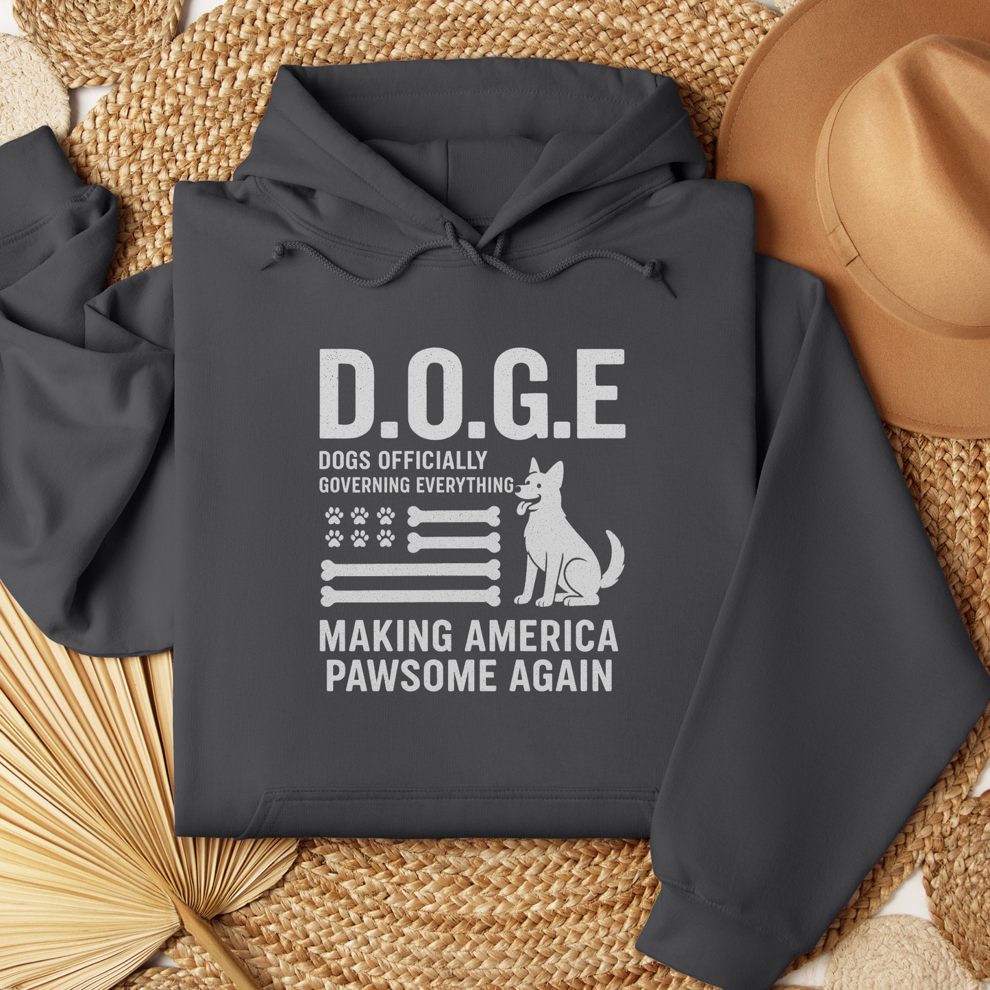 D.O.G.E Funny Dog Lover Shirt, Making America Pawsome Again Tee for Patriotic Pet Owners & Dog Enthusiasts