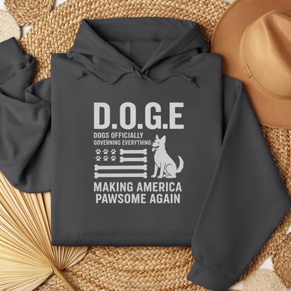 D.O.G.E Funny Dog Lover Shirt, Making America Pawsome Again Tee for Patriotic Pet Owners & Dog Enthusiasts