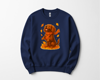 Load image into Gallery viewer, Cavalier King Charles Autumn Shirt, Cozy Spaniel Sweatshirt, Fall Dog Lover Top Gift, Cute Dog Pullover, Autumn Dog Apparel
