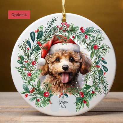 Personalized Poodle Christmas Ornament