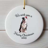 Load image into Gallery viewer, Christmas American Bulldog Ornament, Christmas Lights Dog Keepsake
