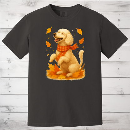 Poodle Autumn Shirt, Cozy Poodle Sweatshirt, Fall Dog Lover Apparel, Poodle Leaves Gift, Cute Dog Clothing, Autumn Vibes Sweatshirt