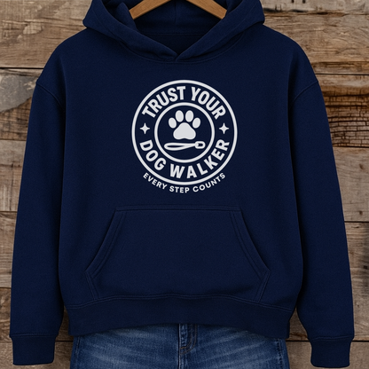 Dog Walker Hoodie, Pet Lover Sweatshirt, Cozy Funny Gift for Dog Walkers, Unisex Apparel, Step Counter Sweater