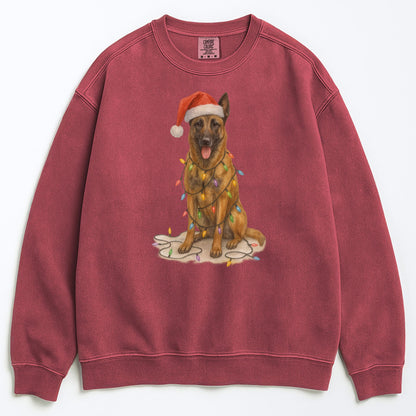 Christmas Belgian Malinois Sweatshirt, Holiday Dog Lover Gift, Festive Pet Apparel, Cozy Winter Sweater for Dog Lovers, Cute Dog Design