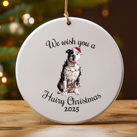 Load image into Gallery viewer, Christmas American Bulldog Ornament, Christmas Lights Dog Keepsake
