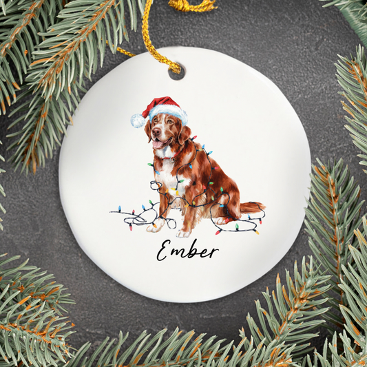 Nova Scotia Duck Tolling Retriever Ornament, Custom Dog Keepsake