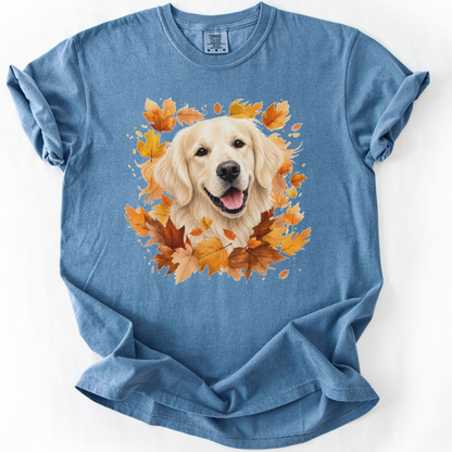 English Cream Golden Retriever Fall Shirt, Autumn Dog Mom Comfort Colors Tee