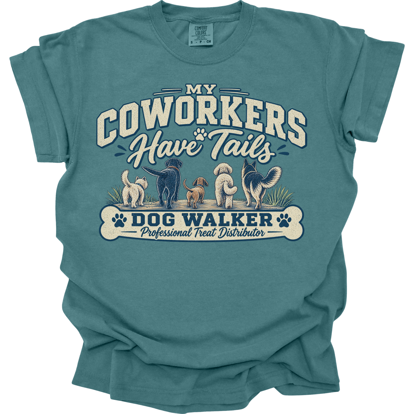 Dog Walker Shirt, My Coworkers Have Tails Tee, Professional Dog Walker Gift