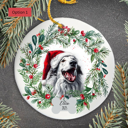 Personalized Borzoi Christmas Ornament