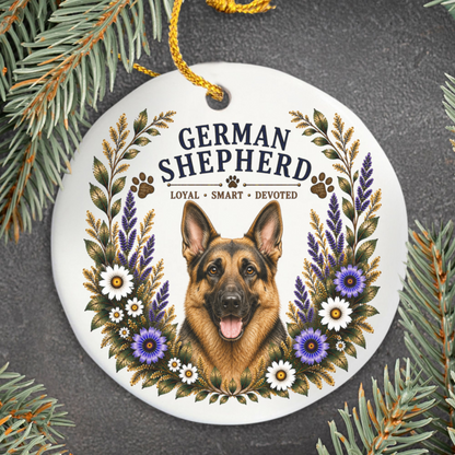 German Shepherd Ornament, German Shepherd Lover Gift, GSD Mom Gift, Dog Breed Keepsake