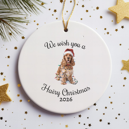 Cocker Spaniel Ornament, Personalized Christmas Keepsake