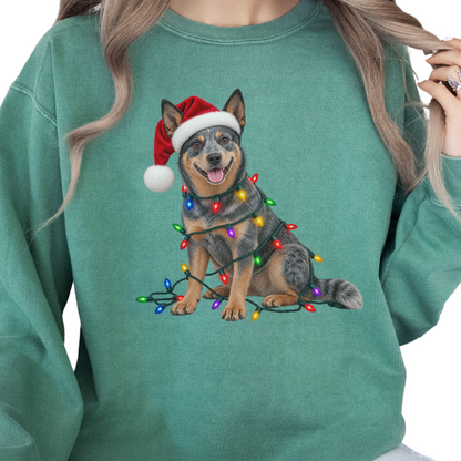 Australian Cattle Dog Christmas Sweatshirt, Blue Heeler Holiday Crewneck, Festive Dog Lover Gift