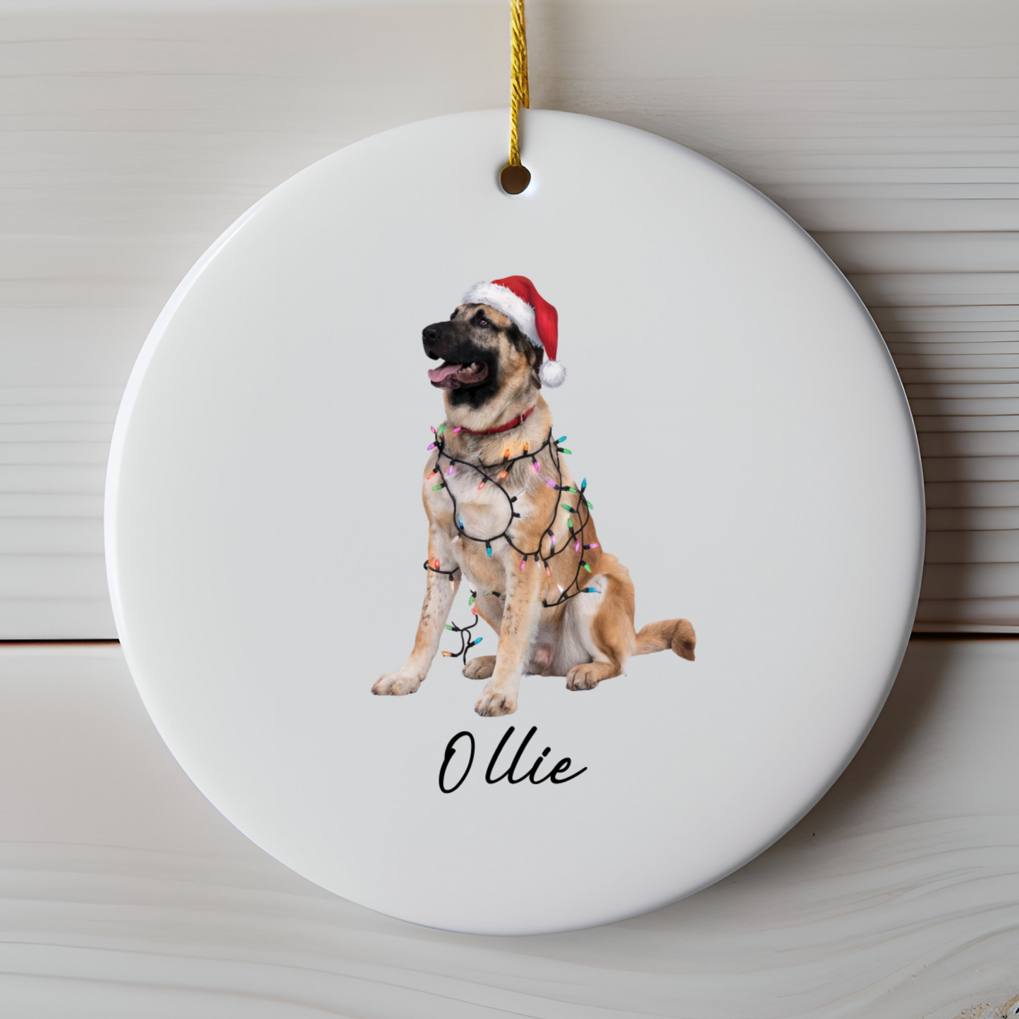 Personalized Anatolian Shepherd Christmas Ornament, Dog Lover Holiday Pet Keepsake