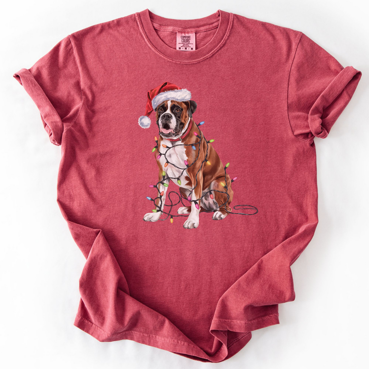 Christmas Boxer Shirt, Christmas Lights Dog Tee, Christmas Dog Tee, Boxer Mom Tshirt, Gift for Dog Lover, Boxer