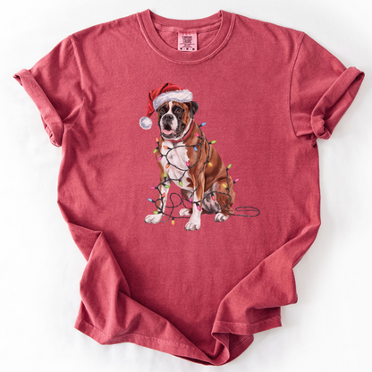 Christmas Boxer Shirt, Christmas Lights Dog Tee, Christmas Dog Tee, Boxer Mom Tshirt, Gift for Dog Lover, Boxer
