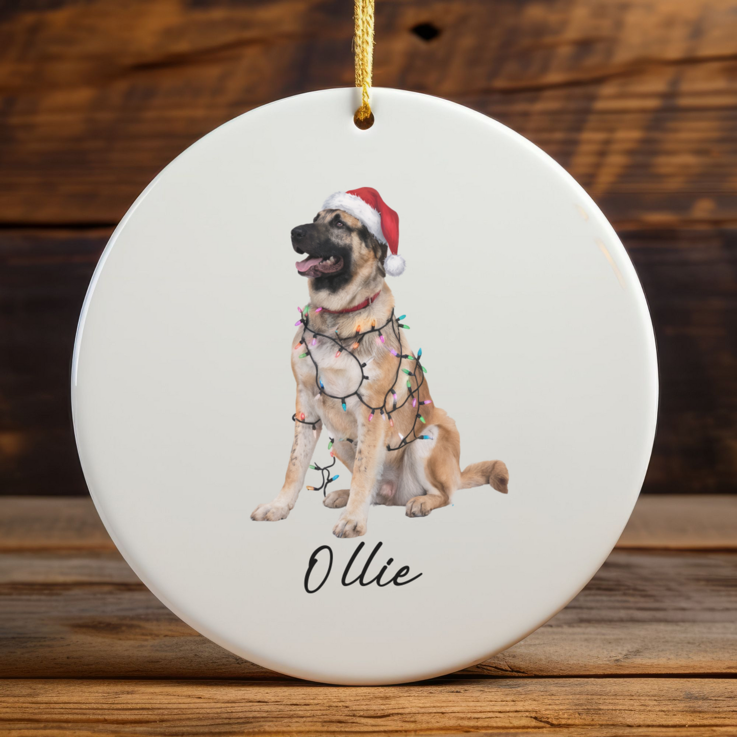 Personalized Anatolian Shepherd Christmas Ornament, Dog Lover Holiday Pet Keepsake