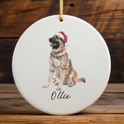 Personalized Anatolian Shepherd Christmas Ornament, Dog Lover Holiday Pet Keepsake