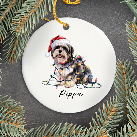 Lhasa Apso Ornament Personalized Dog Keepsake