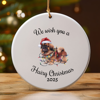 Load image into Gallery viewer, Christmas Pekingese Ornament, Christmas Lights Dog Keepsake
