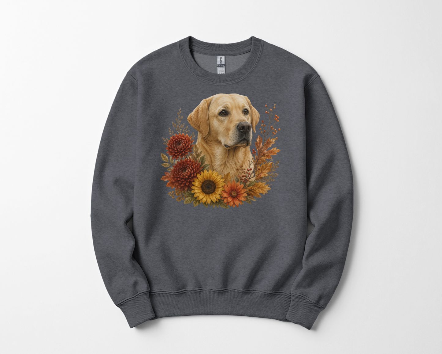 Yellow Labrador Autumn Floral Sweatshirt