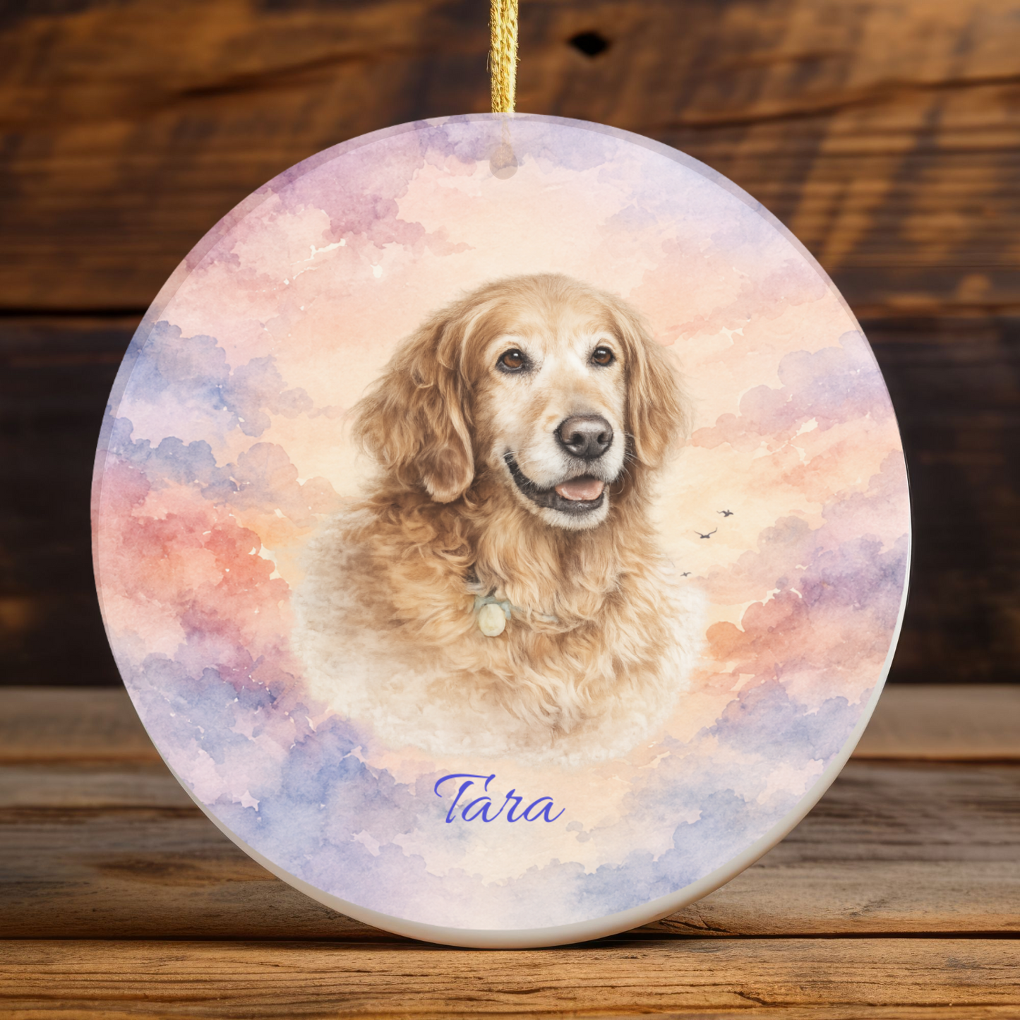 Personalized Pet Memorial Ornament, Custom Dog Photo Forever in My Heart Keepsake