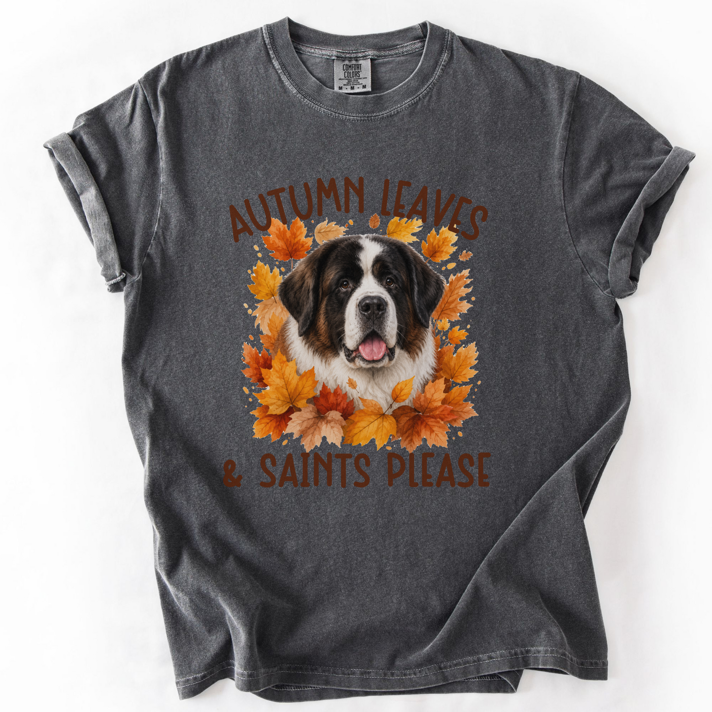 Custom Pet Photo Autumn Leaves Tee