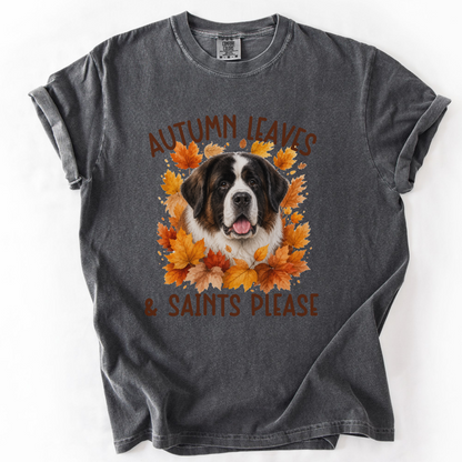 Custom Pet Photo Autumn Leaves Tee