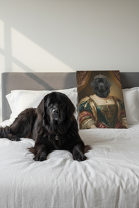 Load image into Gallery viewer, Personalized Queen Dog Portrait, Custom Pet Art Canvas
