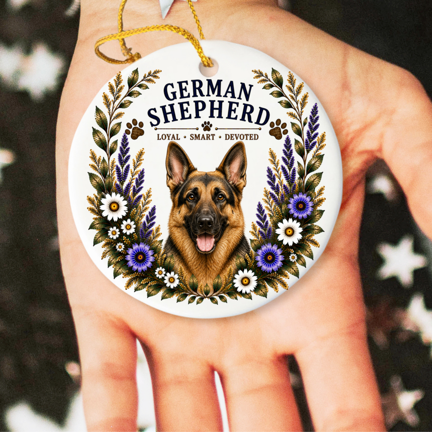 German Shepherd Ornament, German Shepherd Lover Gift, GSD Mom Gift, Dog Breed Keepsake