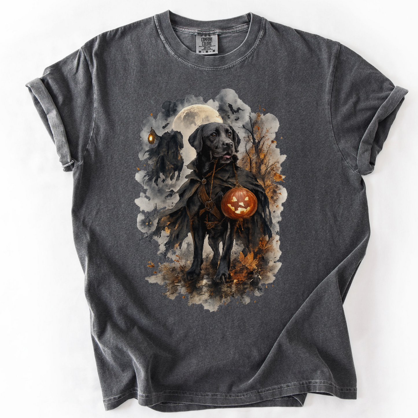 Black Lab Headless Horseman Inspired Halloween Comfort Colors Shirt