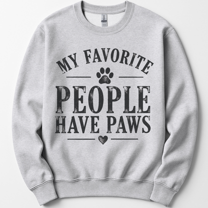 Personalized Dog Mom Sweatshirt, Custom Dog Names Sleeve, My Favorite People Have Paws Crewneck