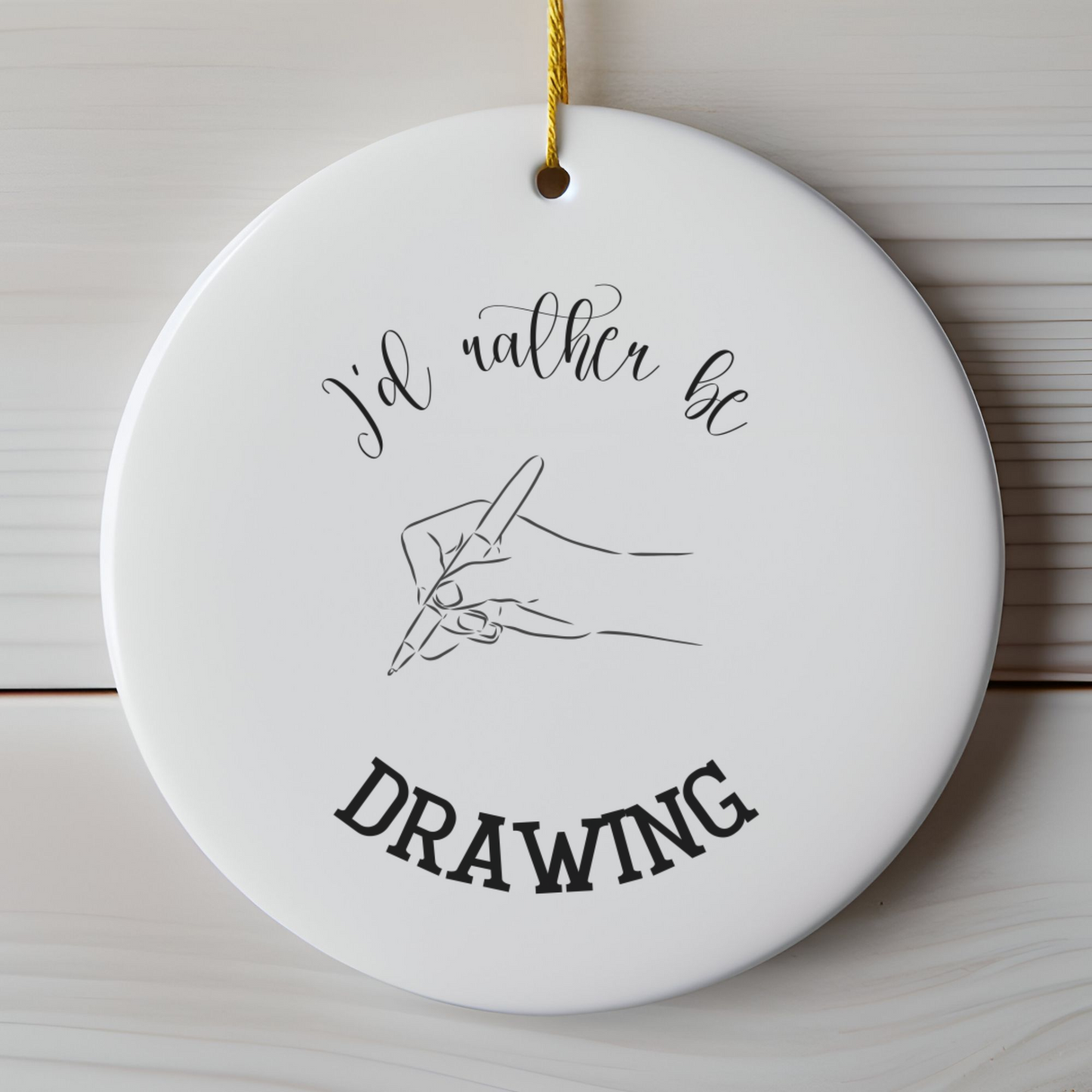 Drawing Ornament, Sketch Ornament, Artist Gift, Crafty Gift, Doodle Decoration, Drawing Lover Gift