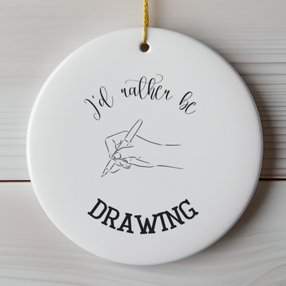 Drawing Ornament, Sketch Ornament, Artist Gift, Crafty Gift, Doodle Decoration, Drawing Lover Gift
