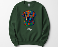 Load image into Gallery viewer, Personalized Geometric Tile Dog Head Shirt
