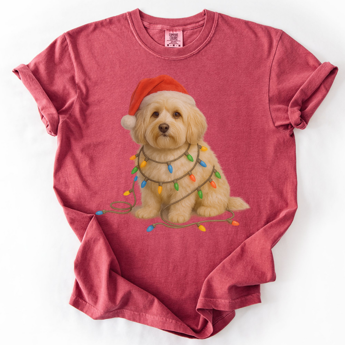 Havanese Christmas Lights Shirt, Festive Holiday Tee for Fluffy Dog Fans