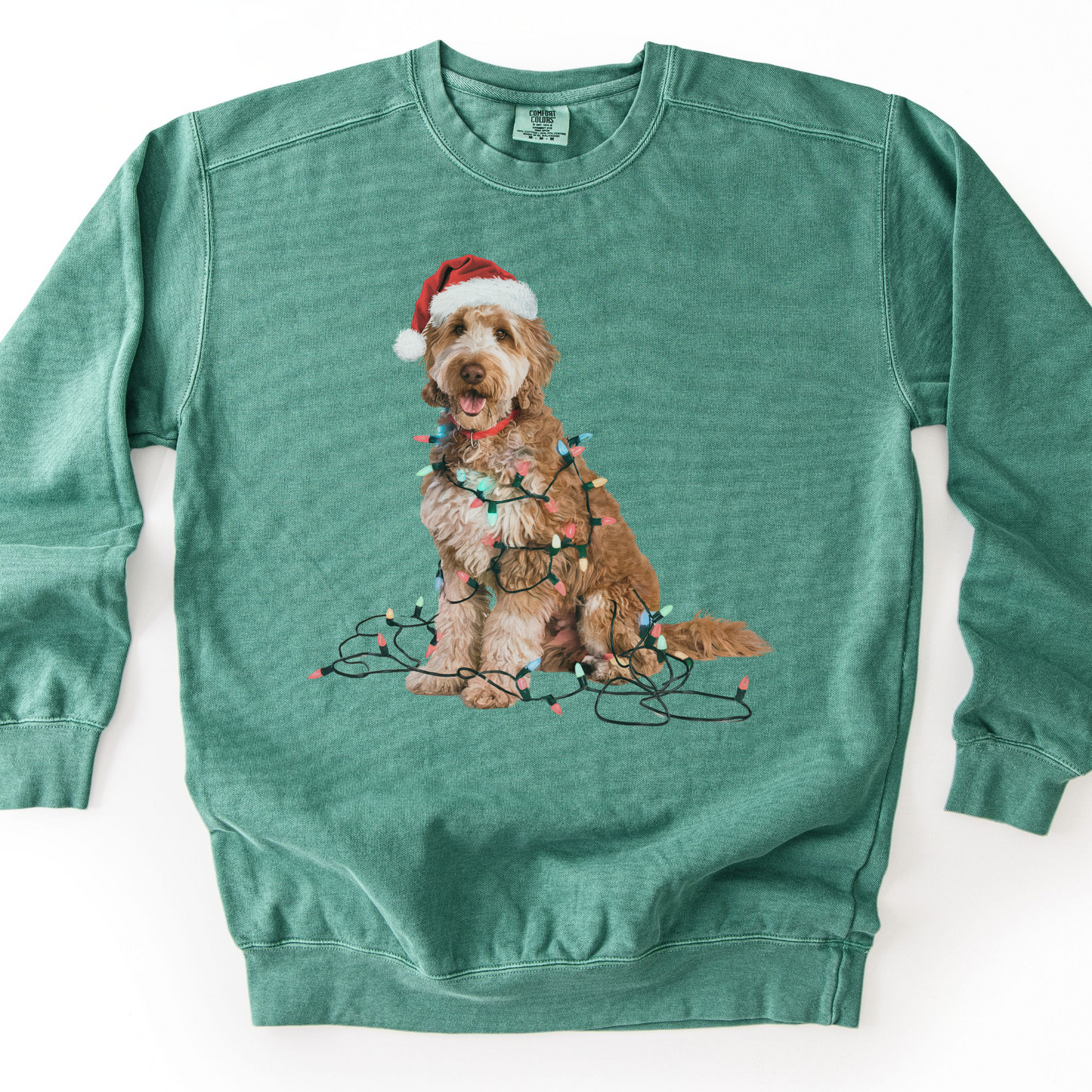 Goldendoodle Christmas Lights Sweatshirt