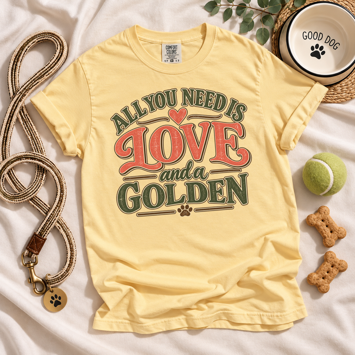 Golden Retriever Shirt, All You Need Is Love and a Golden