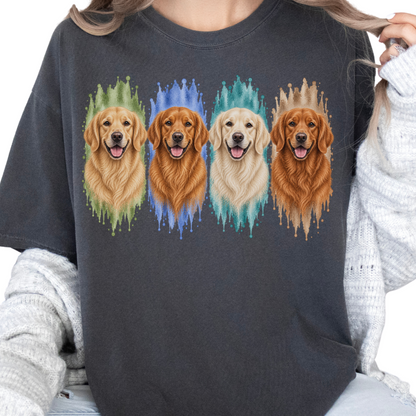 Golden Retriever Shirt, Light Dark Red English Cream Golden Dog Mom Gift