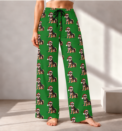 Black Shiba Inu Christmas Pajama Pants