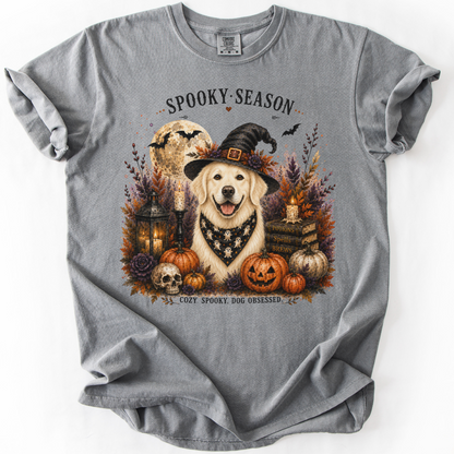 English Cream Golden Retriever Spooky Season Dog Mom Halloween Shirt