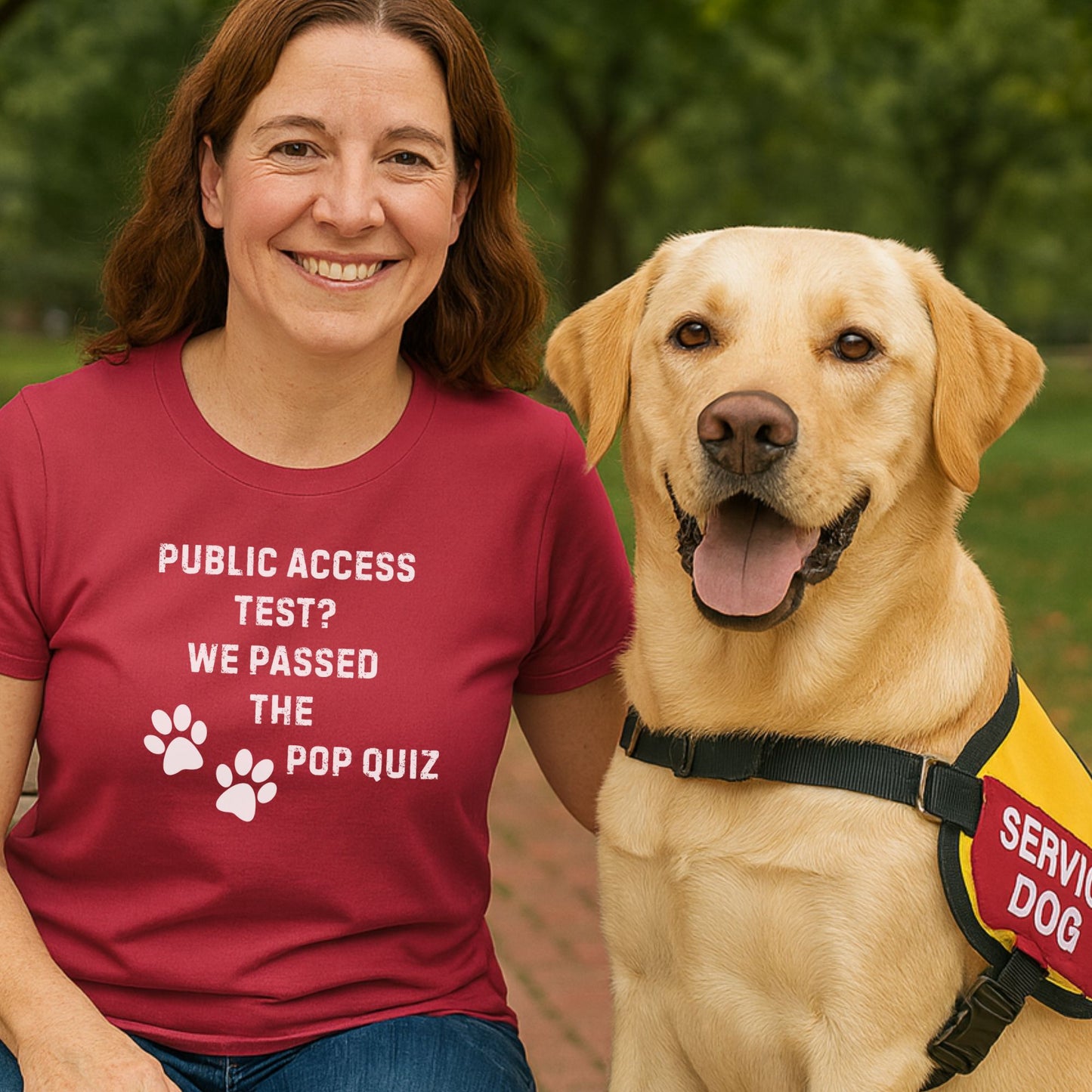 Public Access Test? We Passed the Pop Quiz T-Shirt | Service Dog Handler Tee | Comfort Colors 1717
