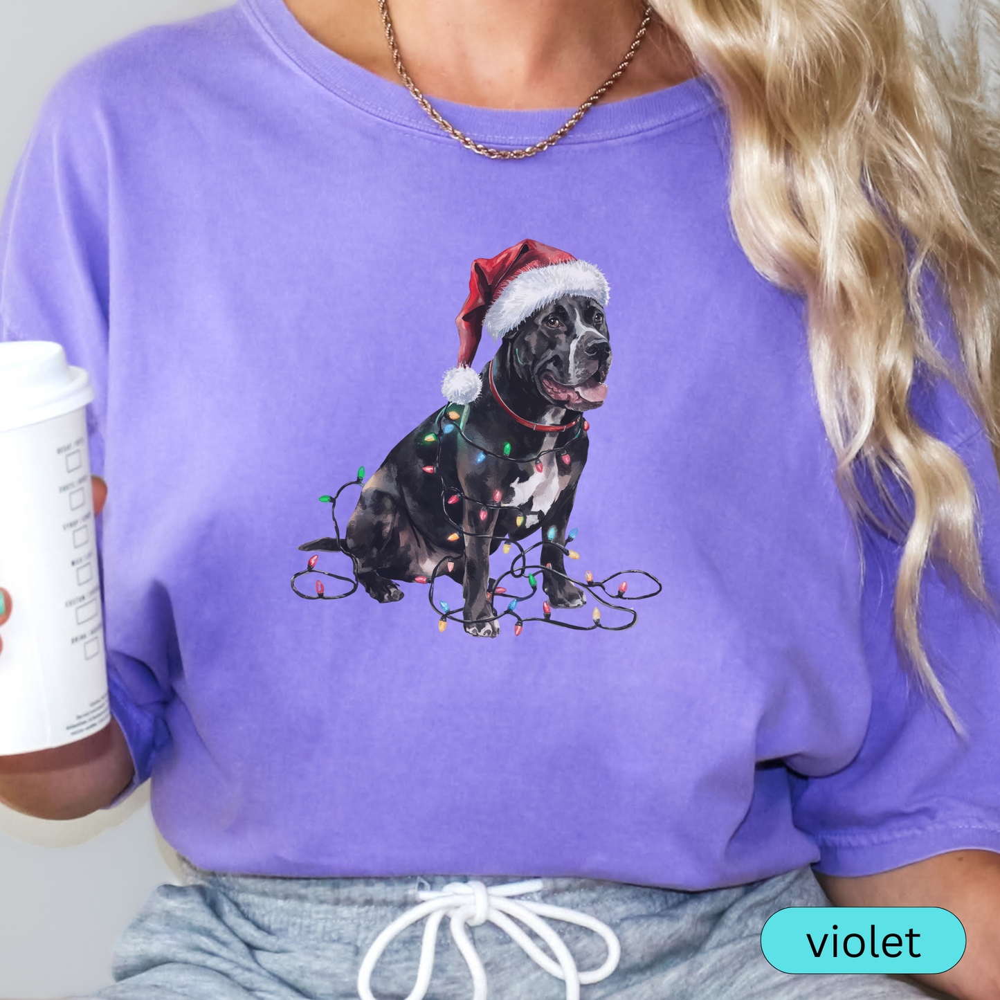 Christmas Cane Corso Shirt, Christmas Lights Dog Shirt, Christmas Dog, Cane Corso Mom Shirt, Gift for Dog Lover, Cane Corso